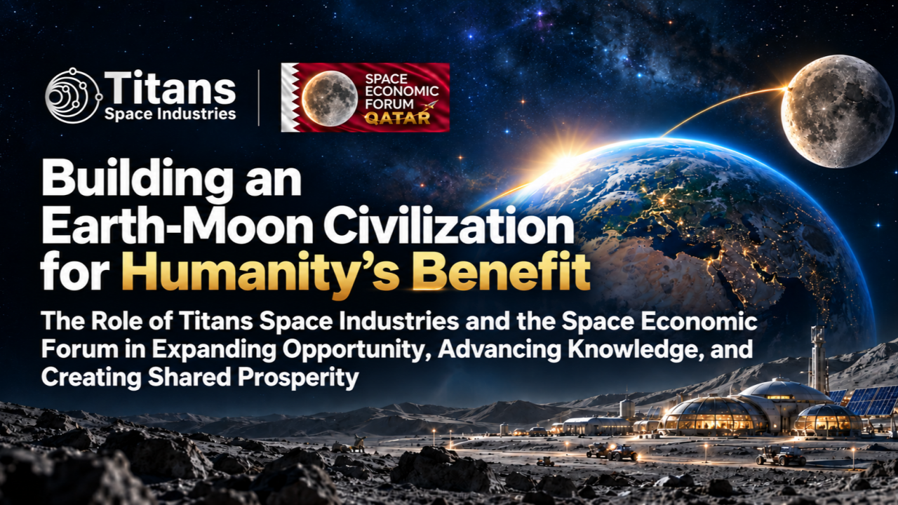Building an Earth–Moon Civilization for Humanity’s Benefit — Titans Space Industries and Space Economic Forum Qatar